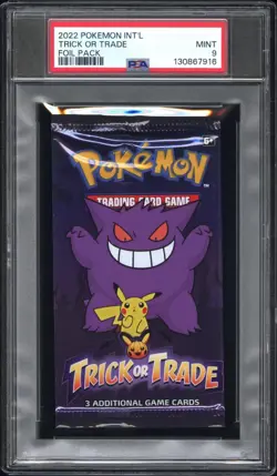 (PSA 9) Pokemon Int'l: 2022 Trick or Trade Foil Pack [Graded/Sealed] - Image 1