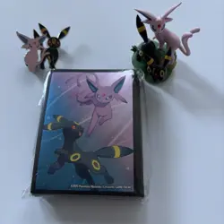 Umbreon And Espeon Prismatic Figure, Sleeves, Pin Collection - Image 1