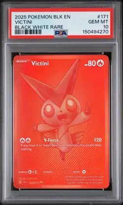PSA 10 Victini 171/086 Pokemon Scarlet & Violet Black Bolt Gem Mint 2025 BWR - Image 1