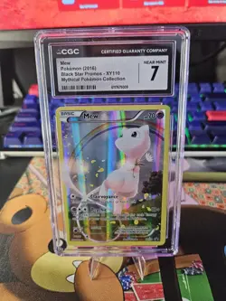 CGC 7 - Pokemon TCG 2016 # XY110 Mew Black Star Promo Holo - Image 1