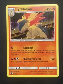 Pokemon TCG Typhlosion Black Star Promo SM185 Cosmos Holo LP/NM - Image 1