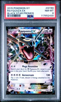 2015 POKEMON BLACK STAR PROMO RAYQUAZA #XY69 PSA 8 NM #117652430 - Image 1