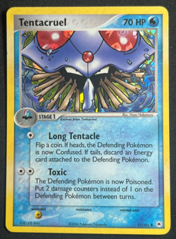 Pokemon TCG 2004 Tentacruel EX Hidden Legends 51/101 Holo Lightly Played - Image 1