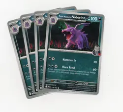 x4 Team Rocket's Nidorino - Playset 118/182 - Pokemon SV10 Destined Rivals M/NM - Image 1