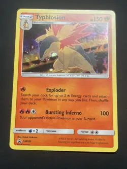 Pokemon TCG Typhlosion Black Star Promo SM185 Cosmos Holo NM - Image 1