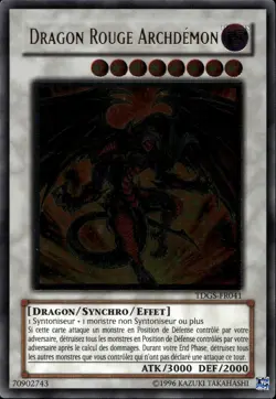 Red Dragon Archfiend French Unl Ed Ultimate Rare TDGS-FR041 Yu-Gi-Oh! - Image 1