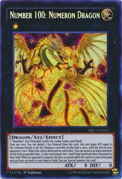 Number 100: Numeron Dragon - DRL3-EN021 - Secret Rare - 1st Edition NM Yugioh Dr - Image 1