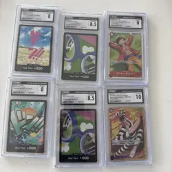 6 Graded One Piece Cgc Slabs 8-10 Range ( Monkey D Luffy, Mr 2 Bon kurei & Dons - Image 1