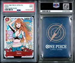 PSA 9 2024 ONE PIECE OP06 WINGS OF THE CAPTAIN #007 NAMI TREASURE RARE - Image 3