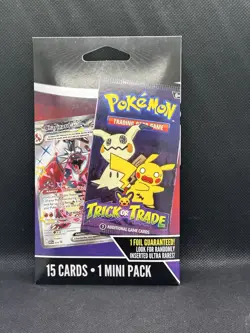 MJ Holding 2025 Pokemon TCG Trick Or Trade 15 Cards+1 Mini Pack 1 Foil Guarantee - Image 1