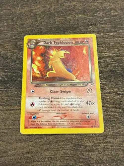 Dark Typhlosion 10/105 Neo Destiny Holo Rare Pokemon Card LP-MP - Image 1