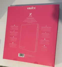 Vault X EXO-TEC 12-Pocket Zip Binder 480 Card Capacity Neon Pink Side Loading - Image 2