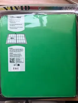 Ultra PRO 12 Pocket Vivid Zippered Binder 480 Standard Card Organizer - Green - Image 2