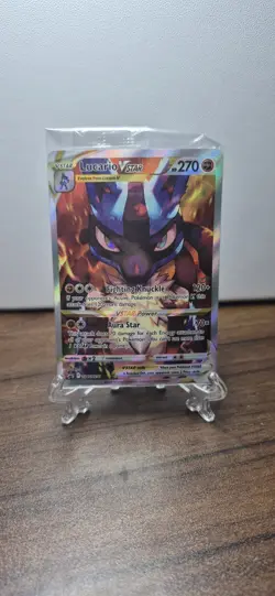 Lucario VSTAR SWSH291 Promo Full Art Holo Pokemon Card Sword & Shield Sealed NM - Image 1