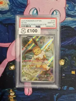 Pokemon Card Eevee SVP 173 Graded PSA 10 Slab Prismatic Evolutions ETB Promo - Image 1