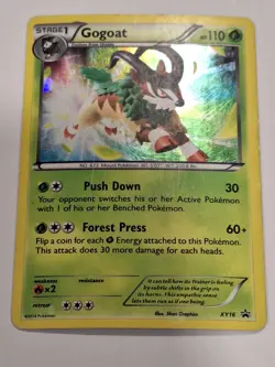 Gogoat XY16 16 XY Black Star Promo - Pokemon Foil Holo Thrashed Cards - Image 1