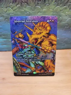 MTG Teenage Mutant Ninja Turtles Silverclad Ferocidons Borderless Foil M 0009 - Image 1