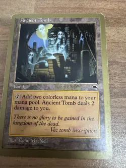 Magic The Gathering Tokyo 1999 World Championships ANCIENT TOMB Land x 3 gold - Image 3