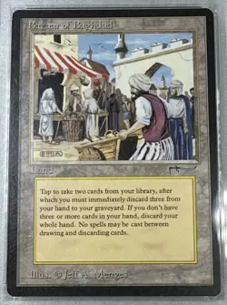 Magic: The Gathering ~ BAZAAR OF BAGHDAD ~ Arabian Nights ~ PSA 7 / NM - Image 2