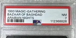 Magic: The Gathering ~ BAZAAR OF BAGHDAD ~ Arabian Nights ~ PSA 7 / NM - Image 3