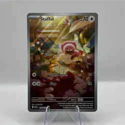 Pokemon Stufful 154/132 Me01: Mega Evolution Illustration Rare Full Art Holo - Image 1