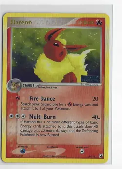 Flareon #5/115 EX Unseen Forces Reverse Holo Pokemon TCG Vintage Stamped 2005 - Image 1