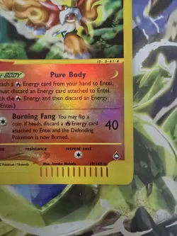 2002 POKEMON Aquapolis Reverse Holo Rare Entei 10/147 - Image 4