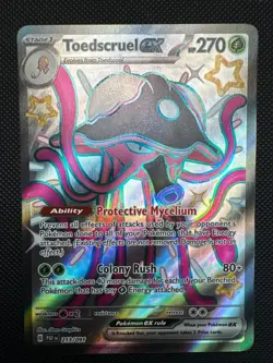 Toedscruel Ex 213 Pokemon TCG Paldean Fates (PAF) Shiny Ultra Rare - Image 1