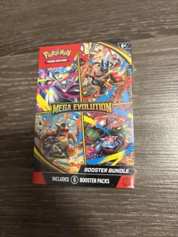 Pokemon TCG Mega Evolutions Booster Bundle 6 New Sealed Booster Packs - Image 1