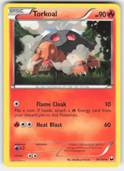 Torkoal 18/108 Uncommon Dark Explorers Pokemon NM - Image 1