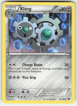 Klang 76/108 Uncommon Dark Explorers Pokemon NM - Image 1