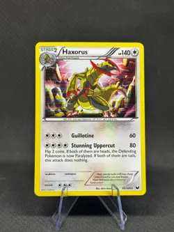 2012 POKEMON HAXORUS 89/108 DARK EXPLORERS - HOLO- RARE - TCG LP - Image 1