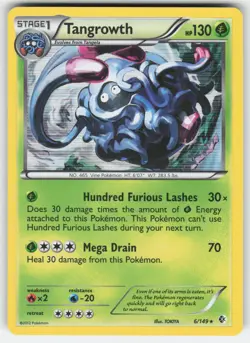 Tangrowth 6/149 Holo Rare Boundaries Crossed Pokemon Holo NM - Image 1