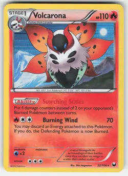 Volcarona 22/108 Holo Rare Dark Explorers Pokemon Holo NM - Image 1