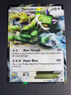 Pokemon TCG Tornadus EX 90/108 Dark Explorers Holo Ultra Rare Lightly Played LP - Image 1