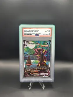 2021 POKEMON SWSH EVOLVING SKIES SECRET FULL ART/UMBREON VMAX PSA 8 W GUARD - Image 1