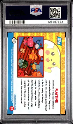 1999 TOPPS POKEMON THE MOVIE EDT PLAYTIME #57 MOVIE EDITION PSA 10 - Image 2