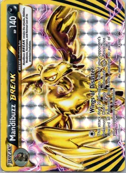 Pokemon TCG Mandibuzz BREAK XY182 XY Black Star Promos Holo LP - Image 1