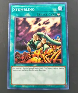 Yu-Gi-Oh! Invasion Of Chaos Stumbling Common Spell Card IOC-EN035 NM - Image 1