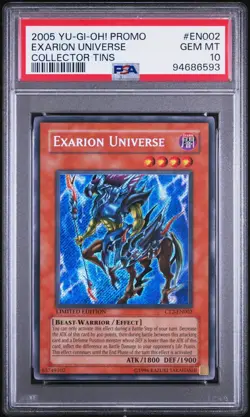 Yugioh PSA 10 Exarion Universe CT2-EN002 Secret Rare Limited Edition Promo - Image 2