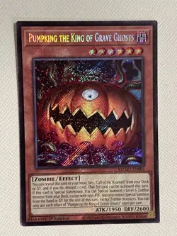 Yu-Gi-Oh! - Pumpking the King of Grave Ghosts MZMU-EN001 Secret Rare 1st Ed NM - Image 1