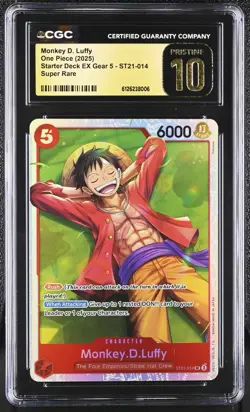 2025 One Piece CCG Monkey D Luffy EX Gear 5 ST21-014 Super Rare CGC 10 PRISTINE - Image 1