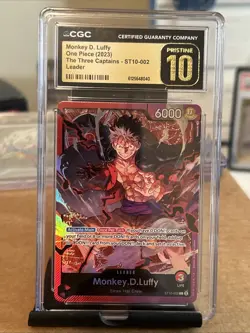 CGC Pristine 10 Monkey.D.Luffy (002) ST10-002 The Three Captains Starter - Image 1