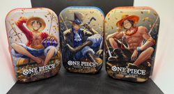 One Piece CCG Tin Set Vol 2 EMPTY TIN ONLY Set Of 3 Luffy, Ace, & Sabo - Image 1