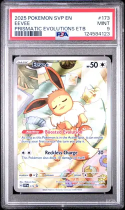 2025 POKEMON SVP EN-SV BLACK STAR PROMO #173 EEVEE PSA 9 - Image 1