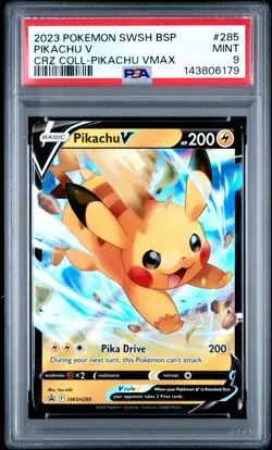 2023 POKEMON SWSH BLACK STAR PROMO #285 PIKACHU V PSA 9 - Image 1