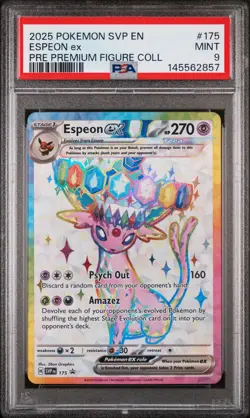 2025 POKEMON SVP EN-SV BLACK STAR PROMO #175 ESPEON EX PSA 9 - Image 1