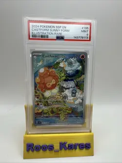 2024 POKEMON SSP EN-SURGING SPARKS IR #195 CASTFORM SUNNY FORM PSA 9 - Image 1