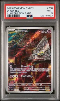 Drowzee Illustration Rare Pokemon Scarlet & Violet Base Set SV1 PSA 9 MINT - Image 1
