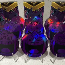Pokemon Mega Gengar Battle Deck x9 & Plastic Lot of 9 Purple Black Gengar Coins - Image 1